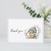 Forest Animal Baby Shower Thank You Card Bedankkaart (Staand voorkant)