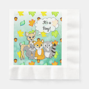 Forest Animal dacht dat het een Baby shower van ee Servet
