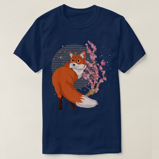 Forest Animal Lover Sakura Cute Cherry Blossom Fo  T-shirt (Design voorkant)