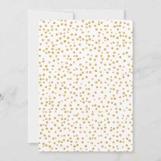 Forest Animal Virtual Baby shower Gold Glitter Kaart (Achterkant)