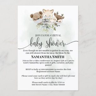 Forest animal Virtual baby shower Woodland Animals Kaart