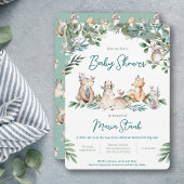 Forest Animal Woodland Baby Shower Invitation Kaart