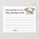 Forest Animals Advice for Parents to be card Flyer (Voorkant)
