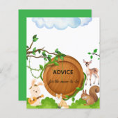 Forest Animals Baby shower advies voor mama Kaart (Voorkant / Achterkant)