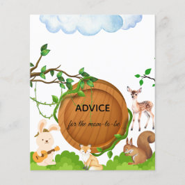 Forest Animals Baby shower advies voor mama Kaart