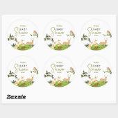 Forest Animals Baby shower Classic Ronde Sticker (Vel)
