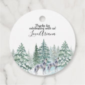 Forest Animals Baby shower Favorietentjes Bedankjes Labels (Achterkant)