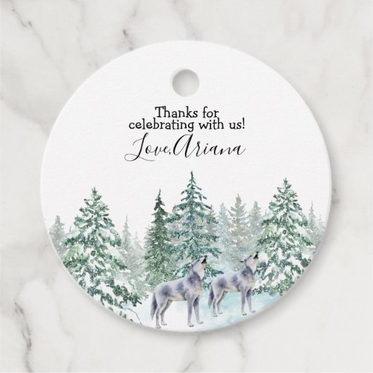 Forest Animals Baby shower Favorietentjes Bedankjes Labels (Voorkant)