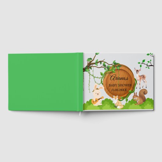 Forest Animals Baby shower gastenboek (Volledig)