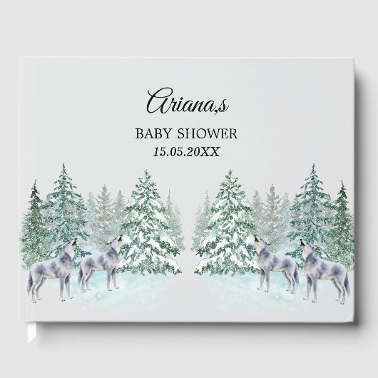 Forest Animals Baby shower gastenboek (Voorkant)