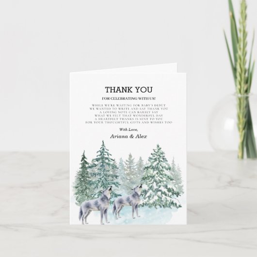 Forest Animals Baby shower Hartelijk dank Bedankkaart (Voorkant)