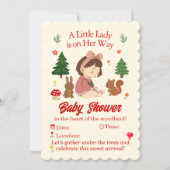 Forest Animals Baby Shower Invitation Kaart (Voorkant)