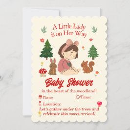 Forest Animals Baby Shower Invitation Kaart