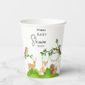 Forest Animals Baby shower papieren bekers (Achterkant)
