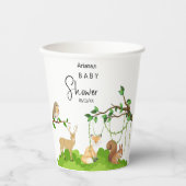 Forest Animals Baby shower papieren bekers (Voorkant)
