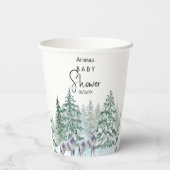 Forest Animals Baby shower papieren bekers (Achterkant)