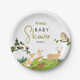 Forest Animals Baby shower Papieren Borden Bordje