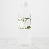Forest Animals Baby shower Waterflesetiket Waterfles Etiket (Achterkant)