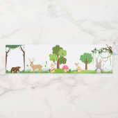 Forest Animals Baby shower Waterflesetiket Waterfles Etiket (Enkel label)