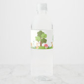 Forest Animals Baby shower Waterflesetiket Waterfles Etiket (Voorkant)