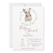 Forest Animals Bunny Rabbit Script Waterverf Baby
