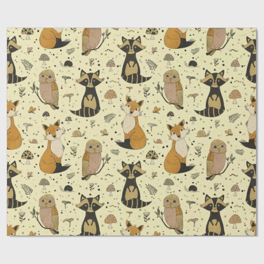 Forest Animals Cadeaupapier (Vlak)
