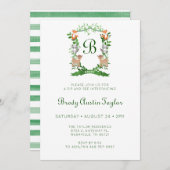 Forest Animals Crest Boy Sip en zie Uitnodiging (Voorkant / Achterkant)