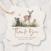 Forest Animals Cute Baby shower Hartelijk dank Bedankjes Labels (Voorkant)