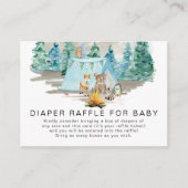 Forest Animals Deer Bear Floral Boy Baby Shower Informatiekaartje (Voorkant)