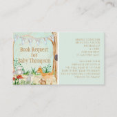 Forest Animals Deer Owl Woodland Book Request Visitekaartje (Voorkant)