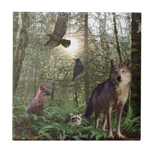 Forest Animals Gift Tegel Tegeltje (Voorkant)