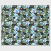 Forest Animals in Santa Hats Cadeaupapier (Vlak)