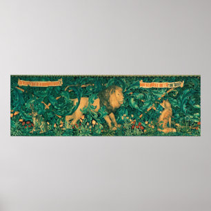 Forest Animals, Lion, W.Morris Digital-bewerking Poster
