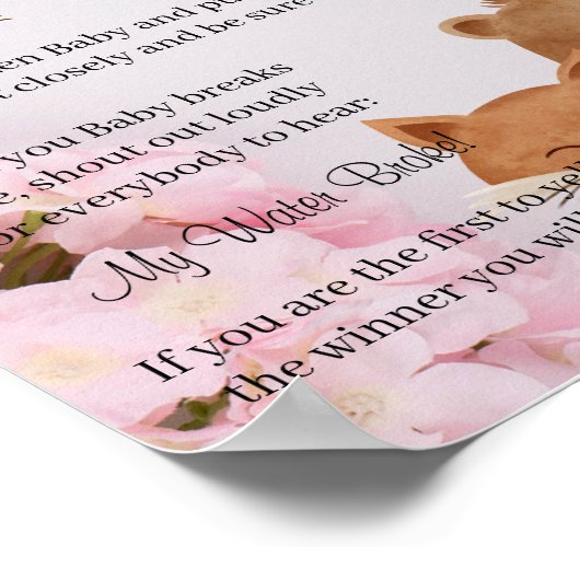 Forest Animals My Water Broke Shower-spel Poster (Hoek)