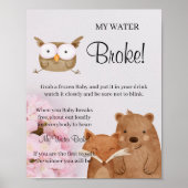 Forest Animals My Water Broke Shower-spel Poster (Voorkant)