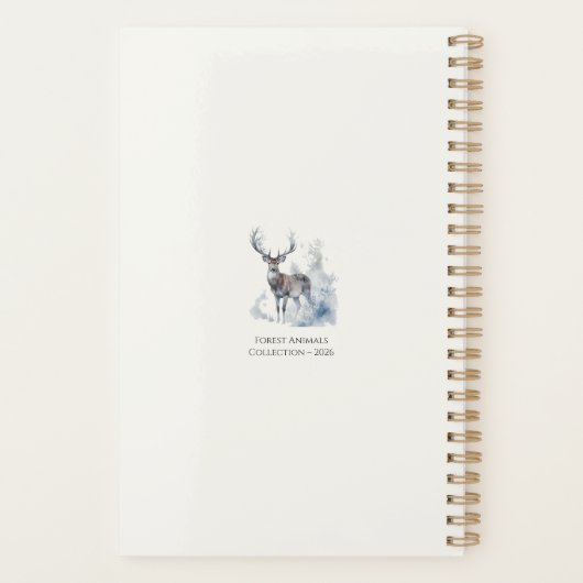 Forest Animals Personalized 2026 Planner (Achterkant)