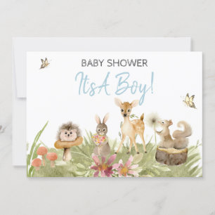 ** Forest Animals Schattige Woodland Baby Boy Show Kaart