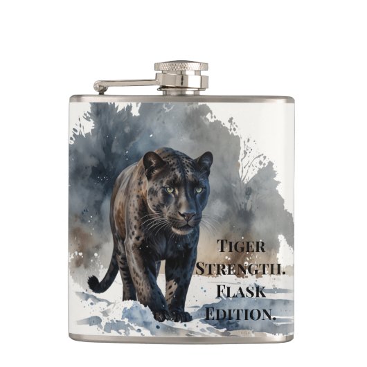 Forest Animals Tiger Strength Flask Heupfles (Voorkant)