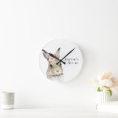 Forest Animals Waterverf Bunny Name Nursery Ronde Klok (Huis)