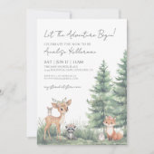Forest Animals Waterverf Woodland Baby shower Kaart (Voorkant)