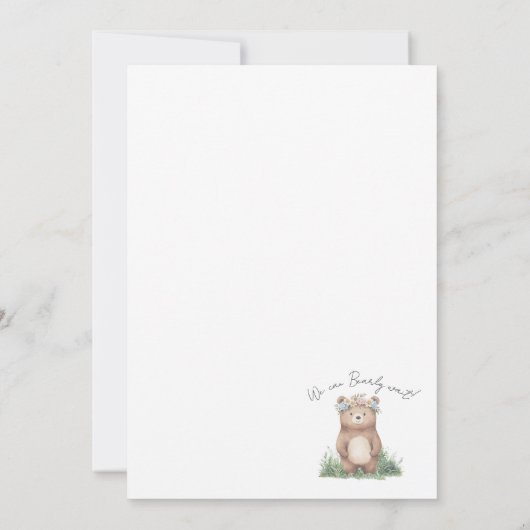 Forest Animals Waterverf Woodland Baby shower Kaart (Achterkant)