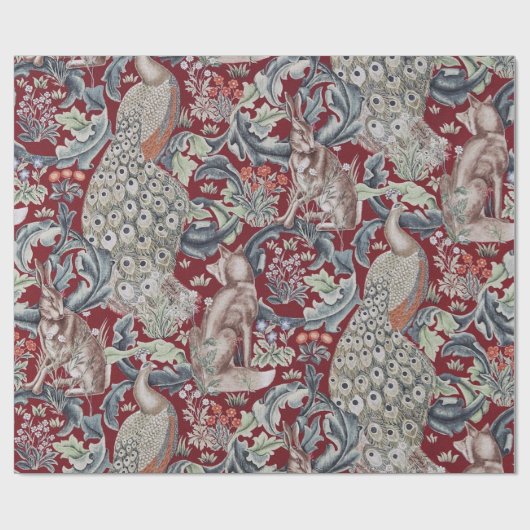 Forest Animals, William Morris Cadeaupapier (Vlak)