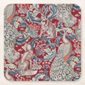 Forest Animals, William Morris Kartonnen Onderzetters (Voorkant)
