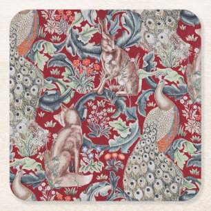 Forest Animals, William Morris Kartonnen Onderzetters