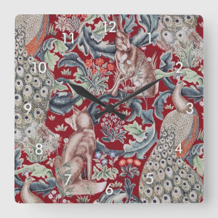 Forest Animals, William Morris Vierkante Klok