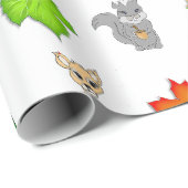 Forest Animals Woodland Creatures Fox, Raccoon Cadeaupapier (Rol Hoek)