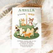 Forest Animals Woodland eerste verjaardag Kaart