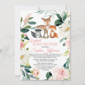 Forest Animals Woodland Virtual Baby shower Kaart (Voorkant)