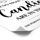 Forest Animas Hoeveel Snoepjes Baby shower Game Poster (Hoek)