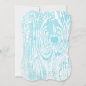 Forest Aqua Old Barn Wood Wedding Kaart (Achterkant)